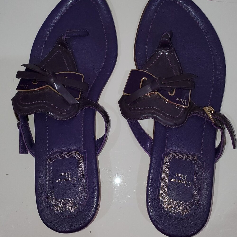Christian Dior flats sandals.